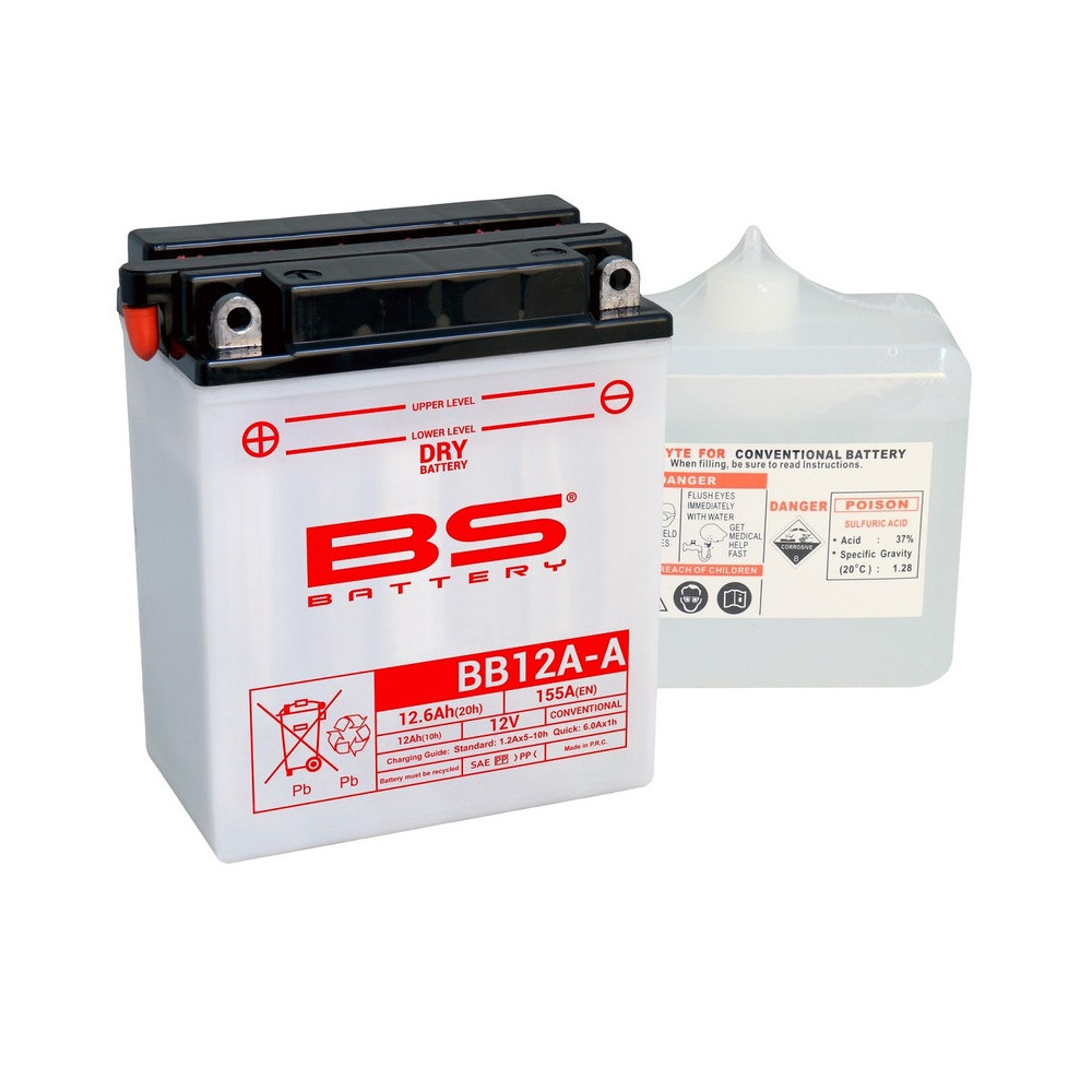 BS BATTERY High-performance battery with acid pack - BB12A-A
