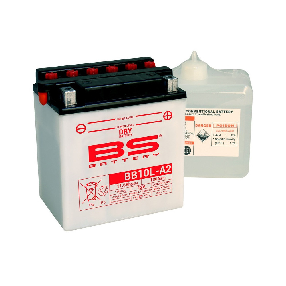 BS BATTERY High-performance battery with acid pack - BB10L-A2
