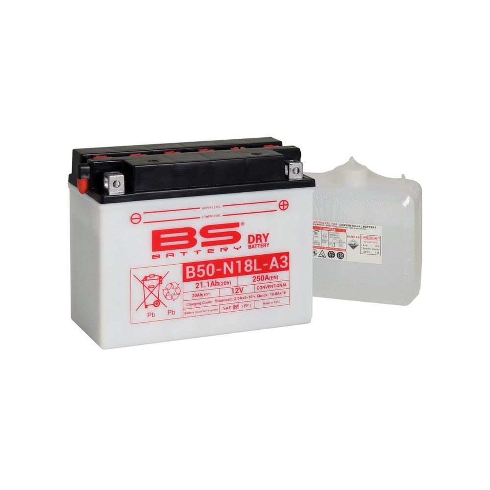 BS BATTERY High-performance battery with acid pack - B50-N18L-A3