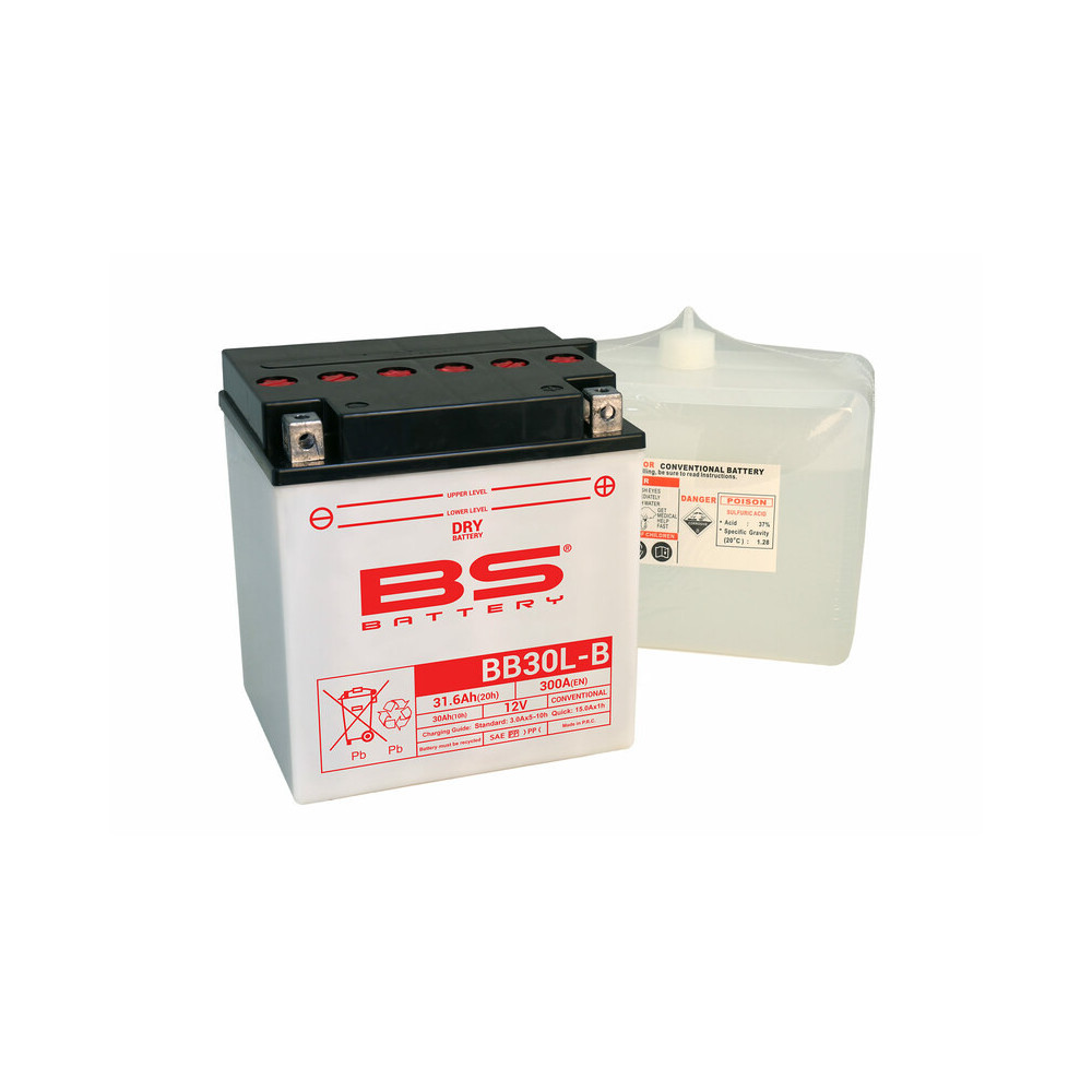 BS BATTERY High-performance battery with acid pack - BB30L-B