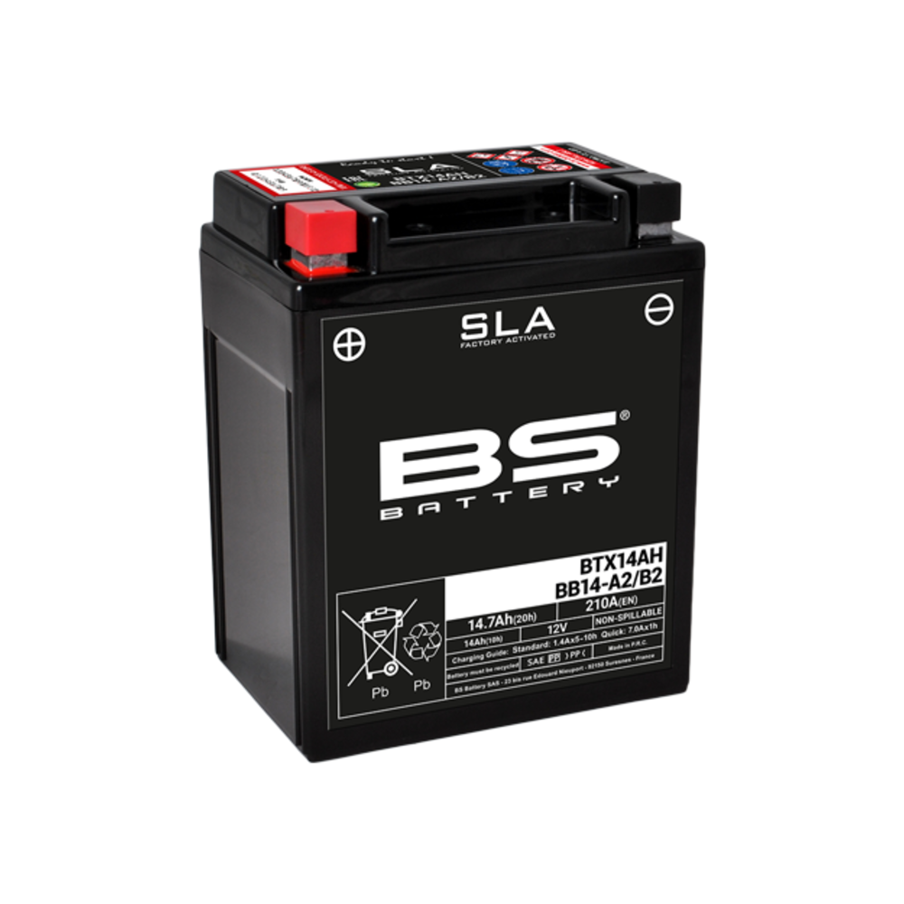 BS BATTERY SLA maintenance-free battery, factory activated - BTX14AH/BB14-A2/B2