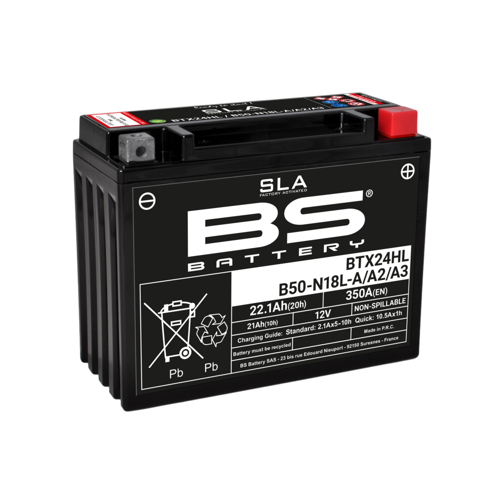 Batterie BS BATTERY SLA sans entretien activé usine - BTX24HL/B50-N18L-A/A2/A3
