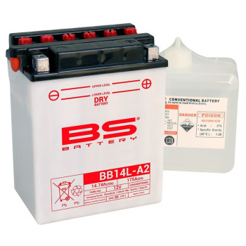 BS BATTERY High-performance battery with acid pack - BB14L-A2