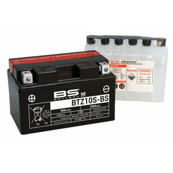 Batterie BS BATTERY sans entretien avec pack acide - BTZ10S-BS