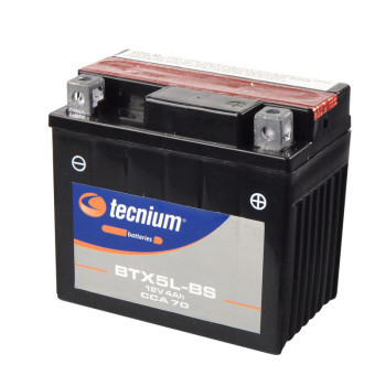 Batterie TECNIUM sans entretien avec pack acide - BTX5L-BS