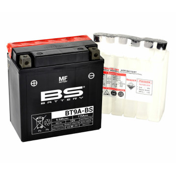 Batterie BS BATTERY sans entretien avec pack acide - BT9A-BS