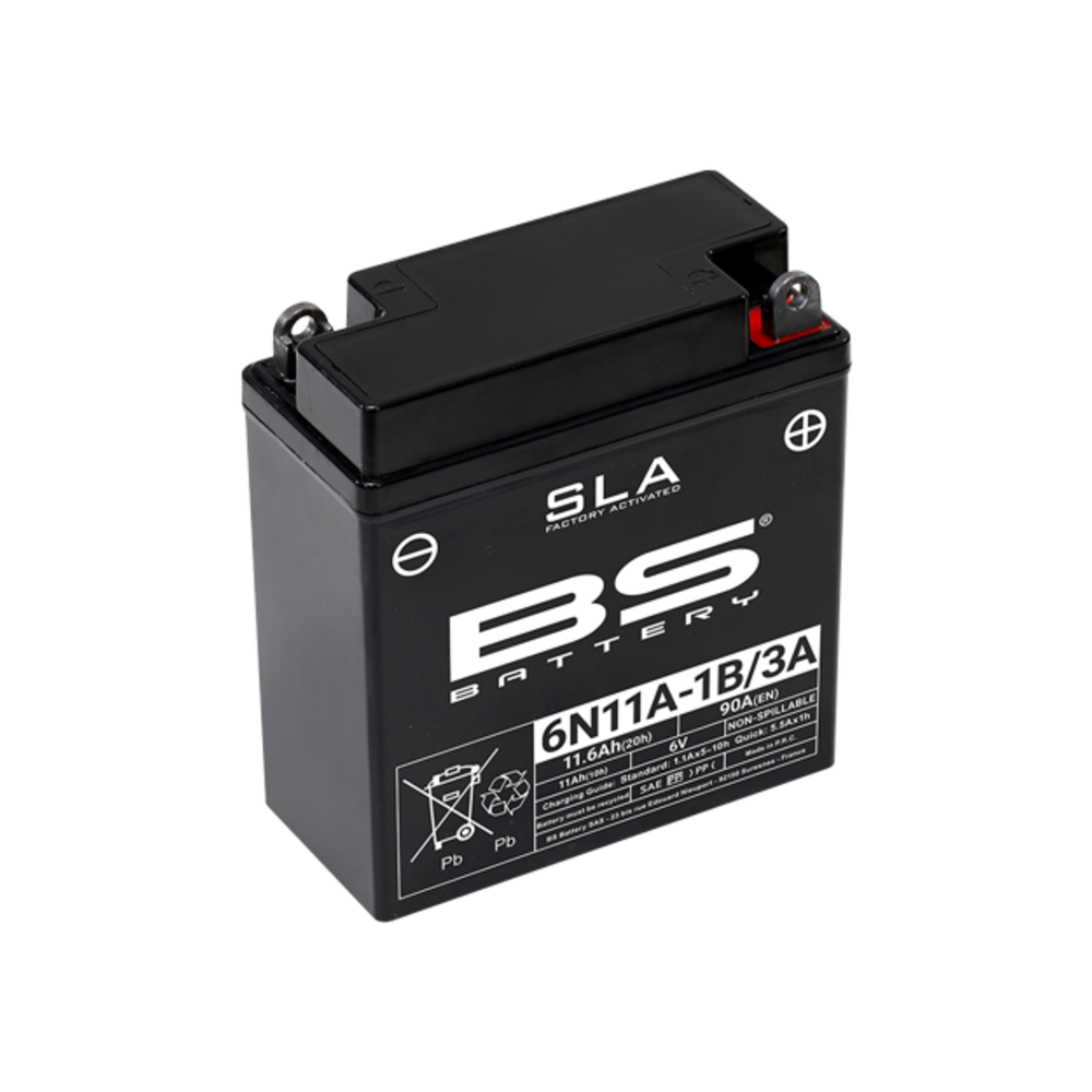 Batterie BS BATTERY SLA sans entretien activé usine - 6N11A-1B/3A