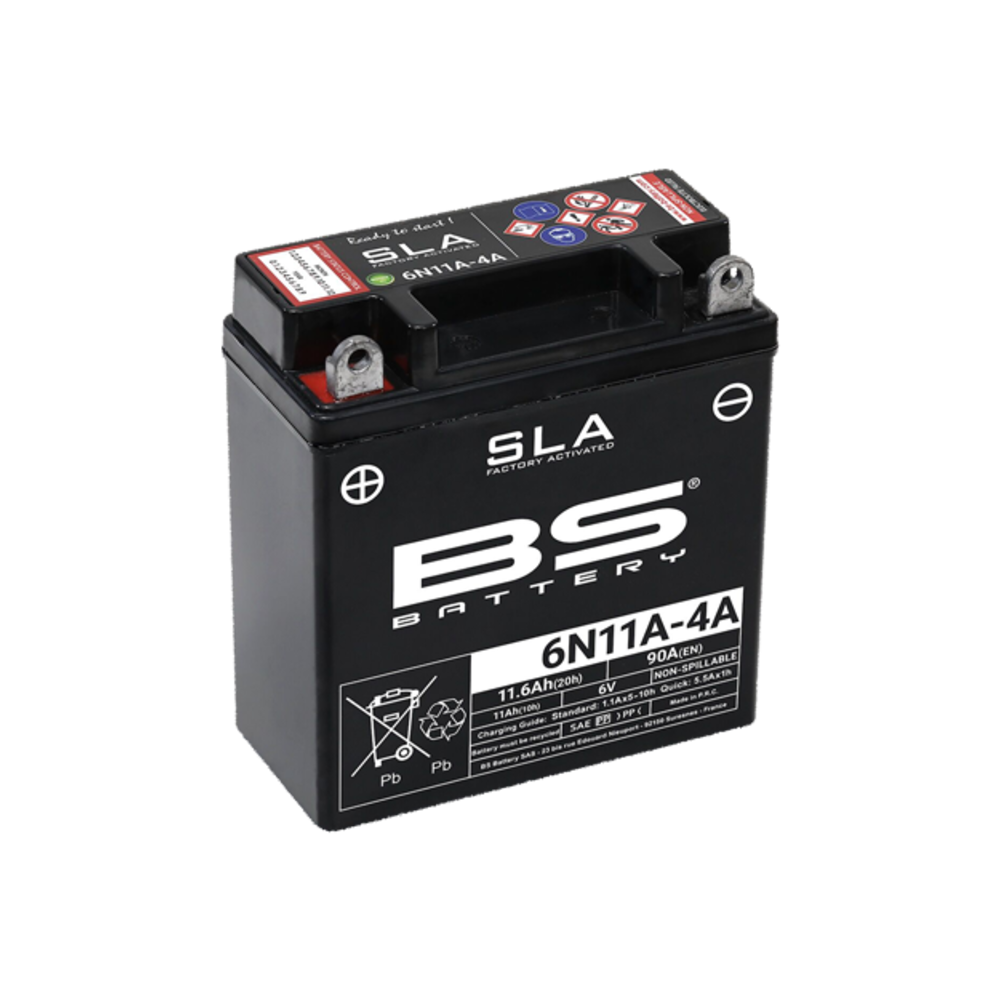 Batterie BS BATTERY SLA sans entretien activé usine - 6N11A-4A