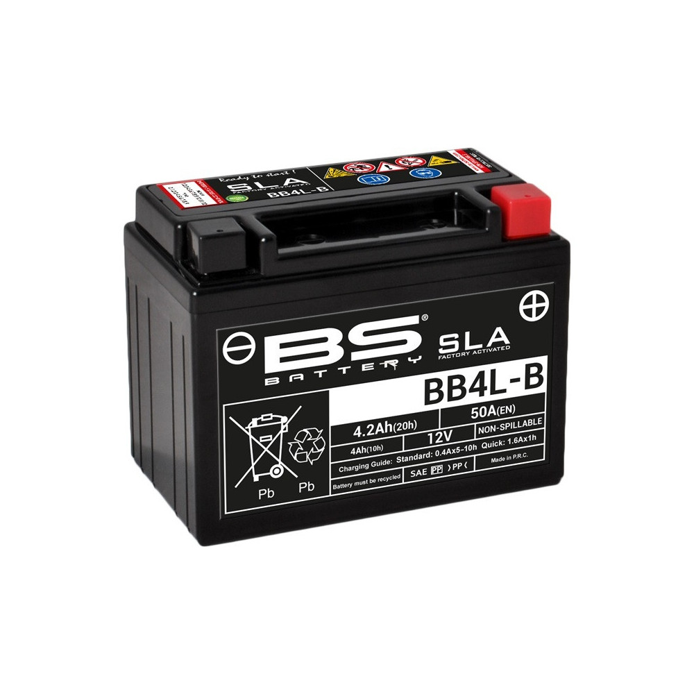 Batterie BS BATTERY SLA sans entretien activé usine - BB4L-B