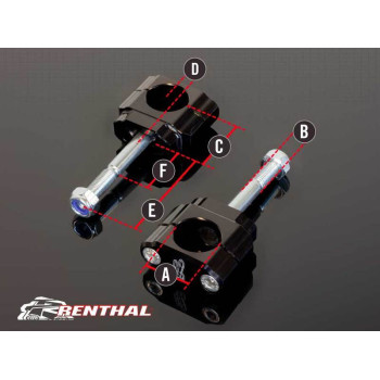RENTHAL Ø28.6mm Fatbar/Twinwall handlebar clamps