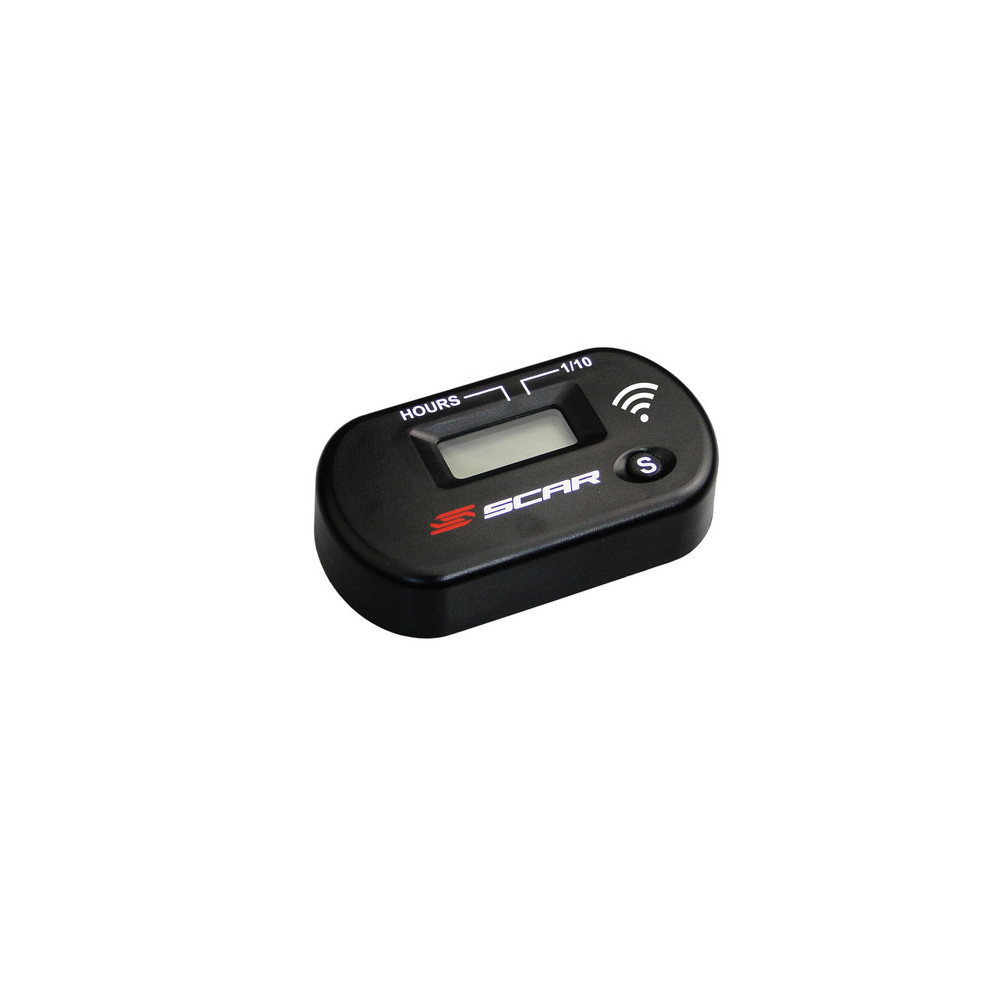 Compteur d'heures SCAR Sans-fil avec Velcro noir