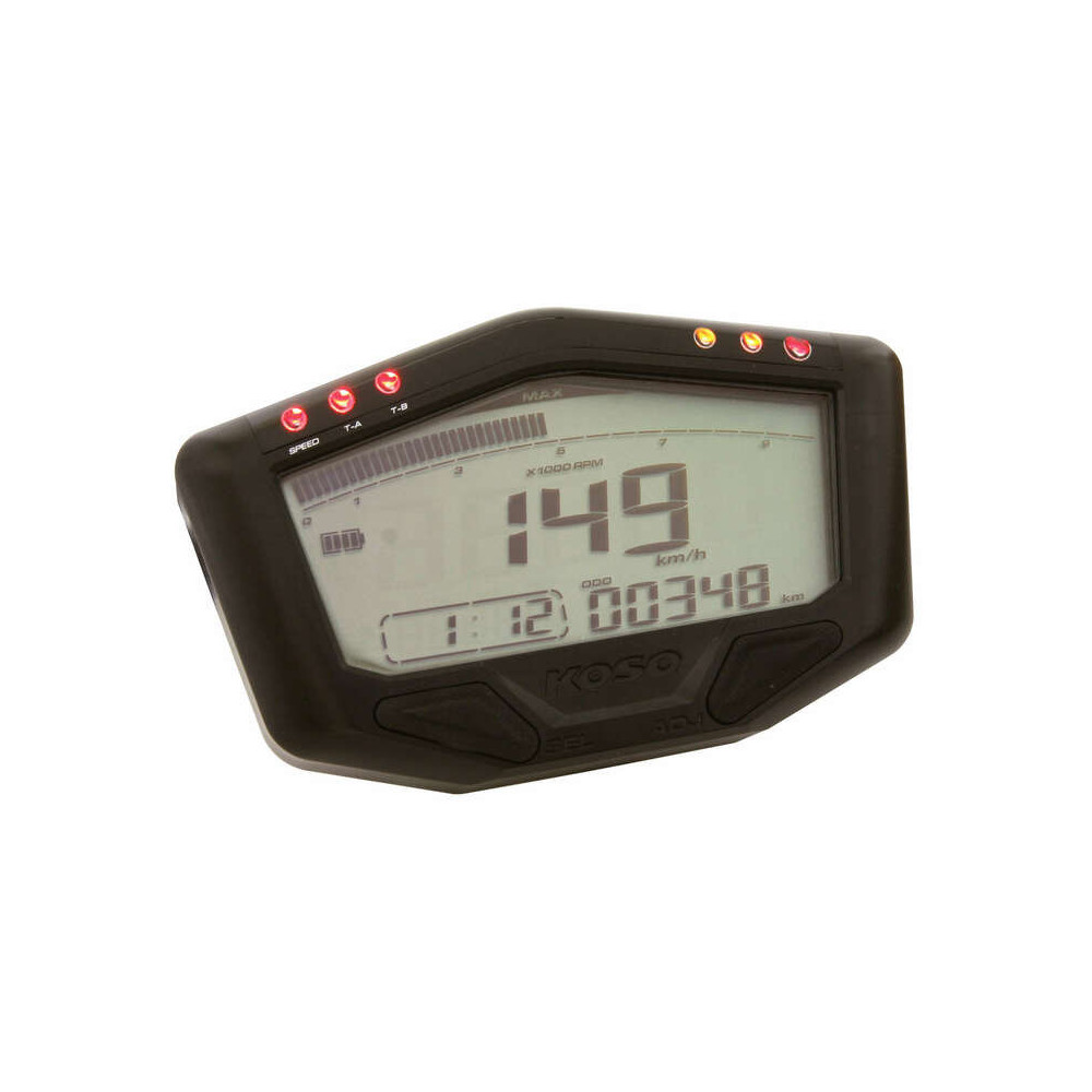 Compteur de vitesse KOSO DB-02 multifonctions noir universel
