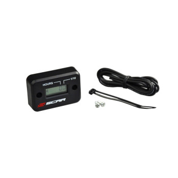 SCAR wired hour meter with black Velcro
