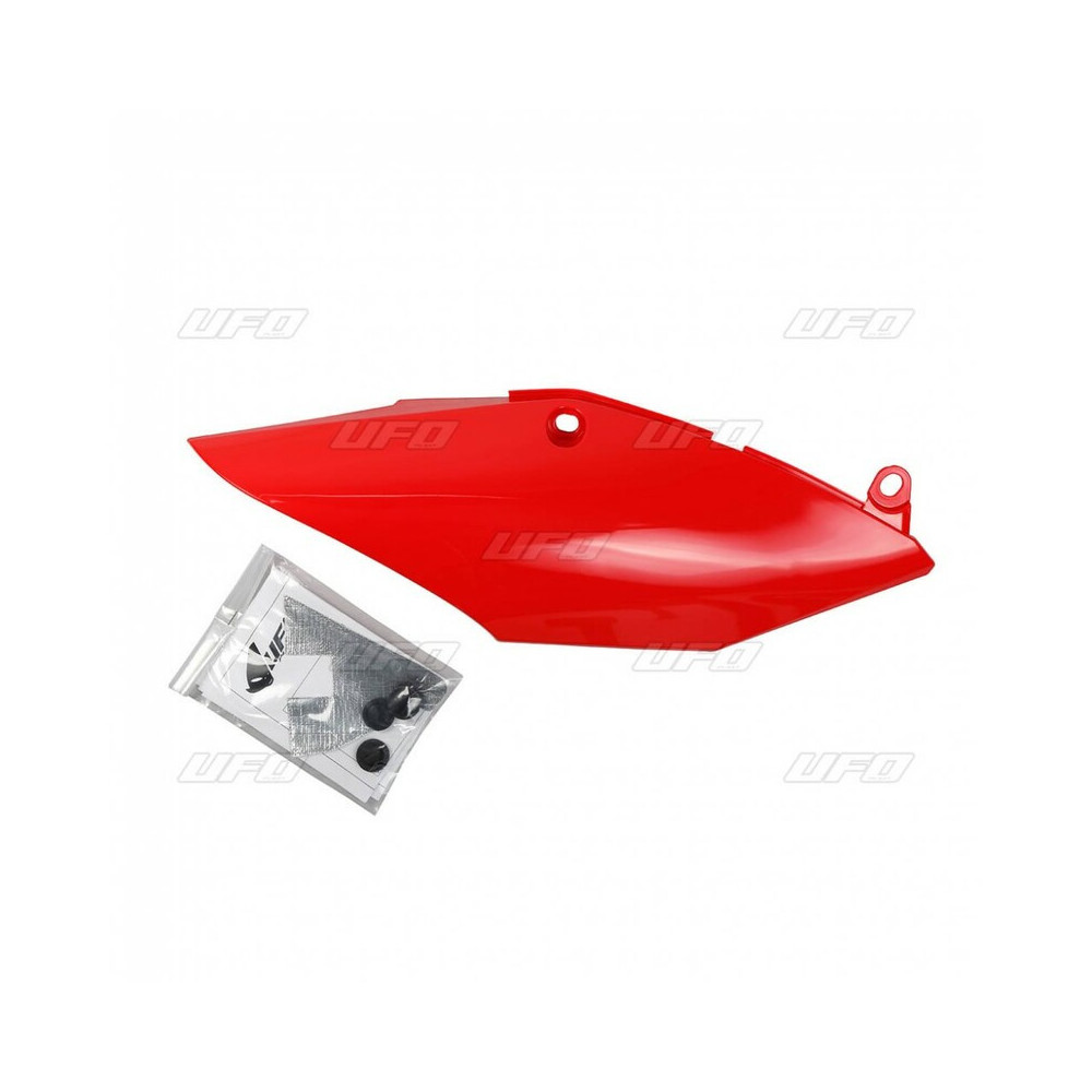 Plaques latérales mono-silencieux UFO rouge