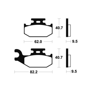 TECNIUM MX/Quad sintered metal brake pads - MO267