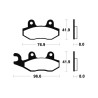 Plaquettes de frein TECNIUM Performance métal fritté - MR111