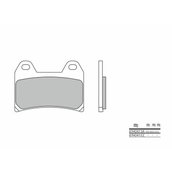 Plaquettes de frein BREMBO route métal fritté - 07HO47SA