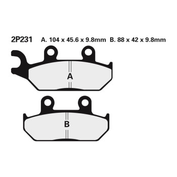 NISSIN semi-metallic road brake pads - 2P-231NS