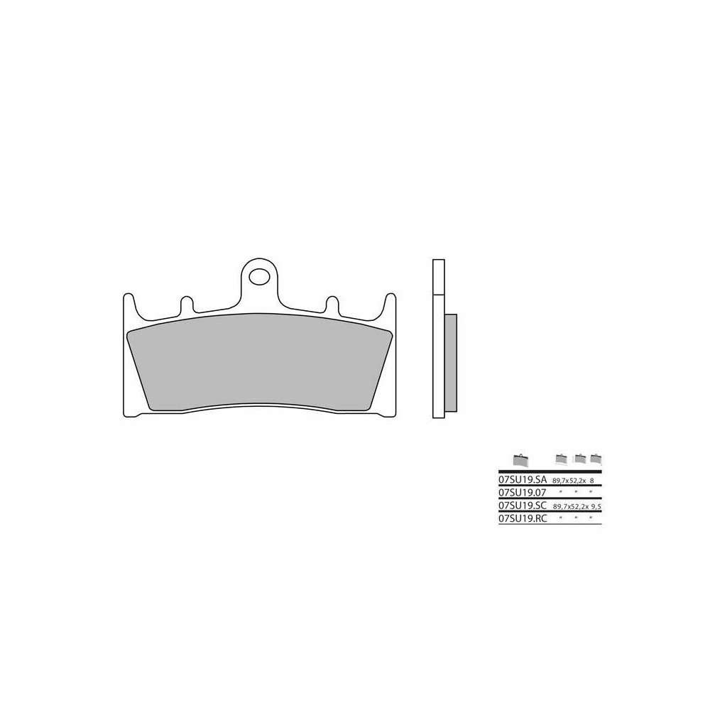 Plaquettes de frein BREMBO route carbone céramique - 07SU1907