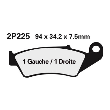 NISSIN Off-Road semi-metallic brake pads - 2P-225GS