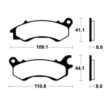 Plaquettes de frein TECNIUM scooter organique - ME469