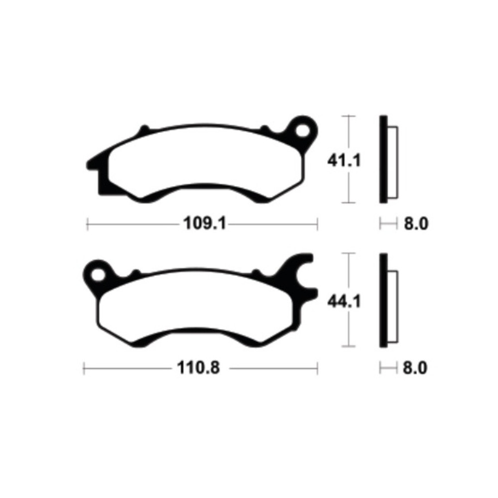 Plaquettes de frein TECNIUM scooter organique - ME469