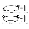 Plaquettes de frein TECNIUM scooter organique - ME469