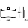 Plaquettes de frein TECNIUM Performance métal fritté - MF282