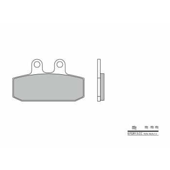 Plaquettes de frein BREMBO route carbone céramique - 07GR13CC