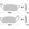 Plaquettes de frein BREMBO route métal fritté - 07HO30SA