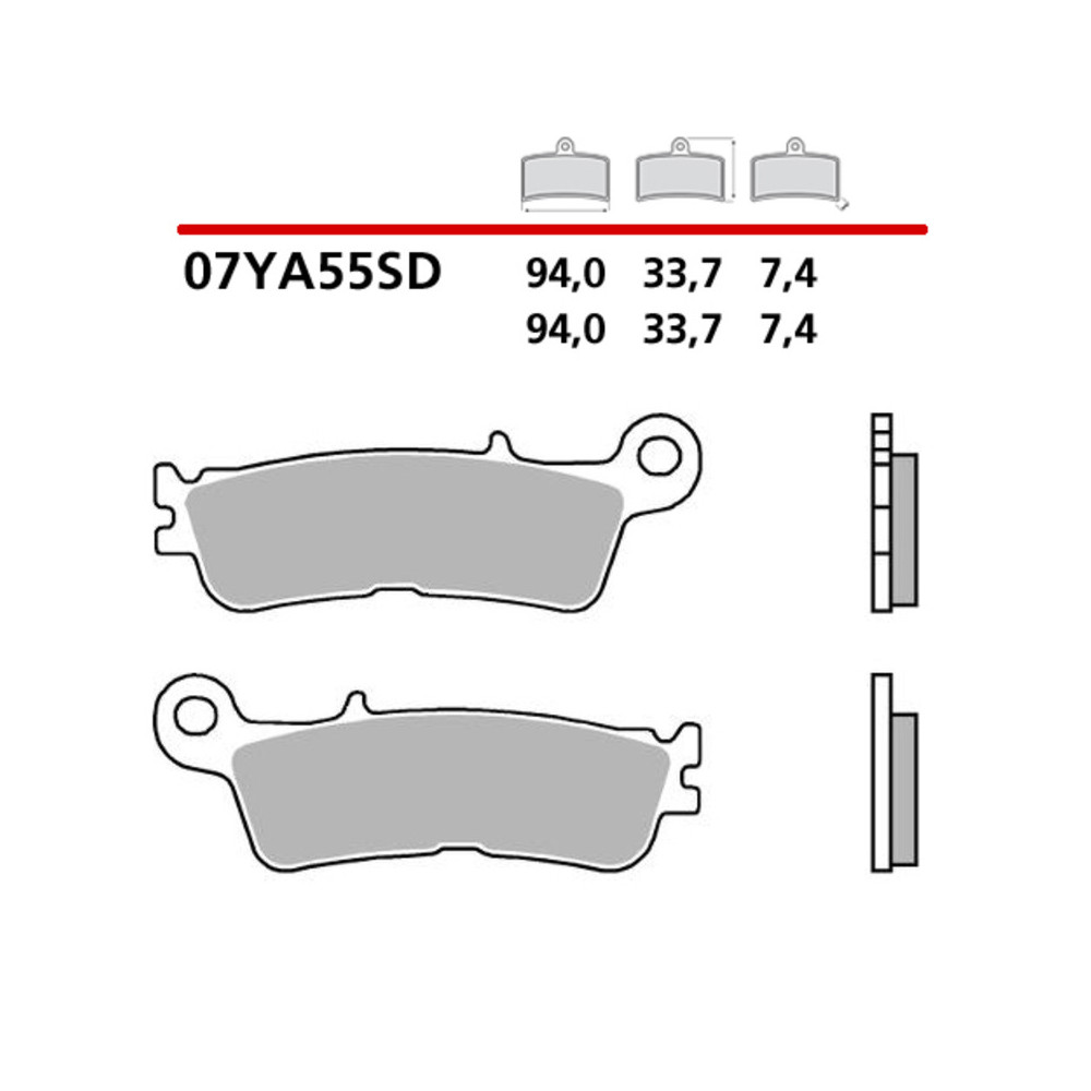 Plaquettes de frein BREMBO métal fritté - 07YA55SD
