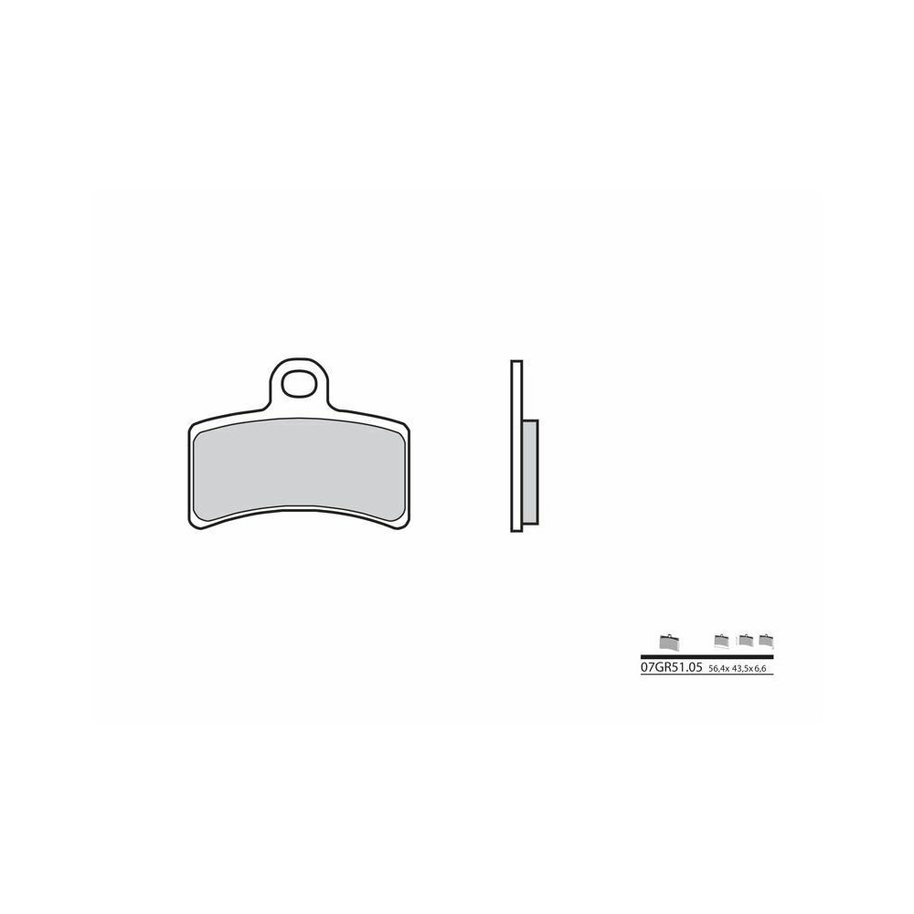 Plaquettes de frein BREMBO route carbone céramique - 07GR5105