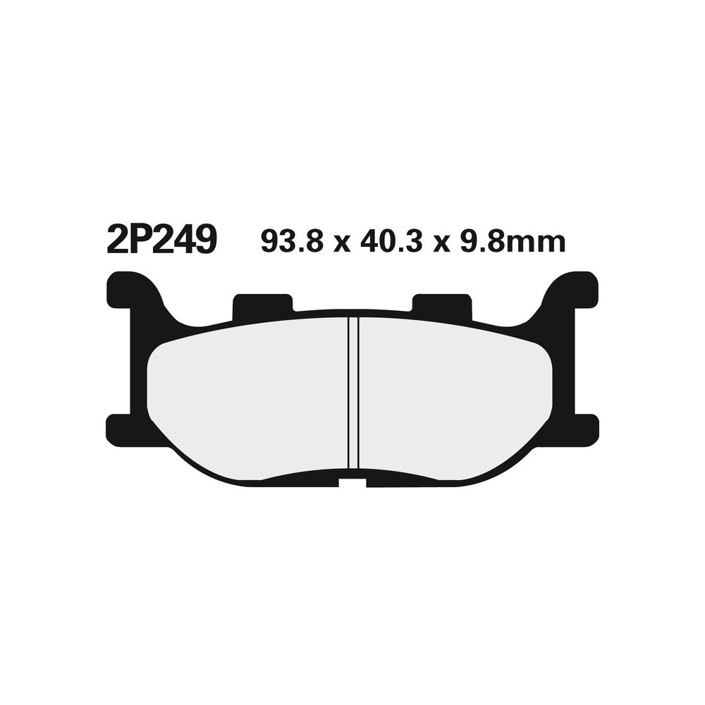 Plaquettes de frein NISSIN route semi-métallique - 2P-249NS