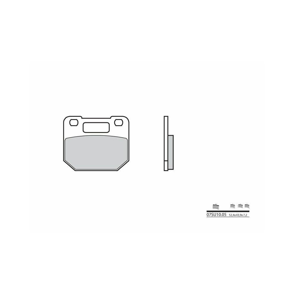 Plaquettes de frein BREMBO route carbone céramique - 07SU1005