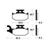 Plaquettes de frein TECNIUM MX/Quad métal fritté - MO336