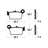 Plaquettes de frein TECNIUM Scooter organique - ME361