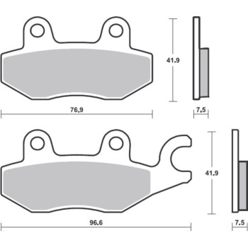 Plaquettes de frein BREMBO route métal fritté - 07KA31SA