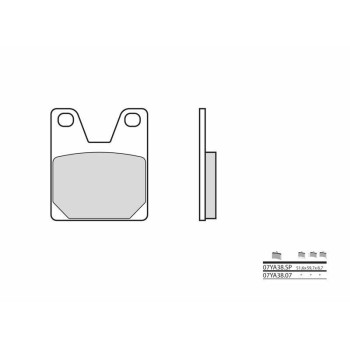 Plaquettes de frein BREMBO route métal fritté - 07YA38SP
