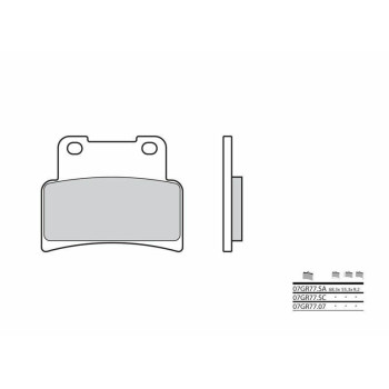 Plaquettes de frein BREMBO route métal fritté - 07GR77SA