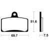 Plaquettes de frein TECNIUM Performance métal fritté - MF321
