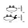 Plaquettes de frein TECNIUM Maxi Scooter métal fritté - MSS318