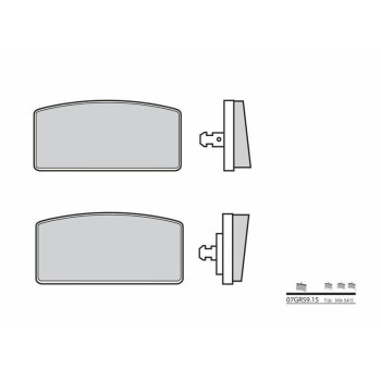 Plaquettes de frein BREMBO route carbone céramique - 07GR5915