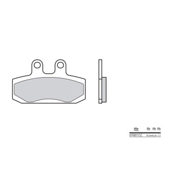 Plaquettes de frein BREMBO Scooter carbone céramique - 07007CC