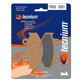 Plaquettes de frein TECNIUM Maxi Scooter métal fritté - MSS281