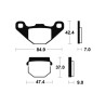 Plaquettes de frein TECNIUM MX/Quad métal fritté - MO44