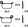 Plaquettes de frein TECNIUM Racing MX/Quad métal fritté - MOR294