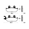 Plaquettes de frein TECNIUM Performance métal fritté - MF150