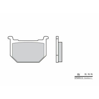 Plaquettes de frein BREMBO route carbone céramique - 07SU0312