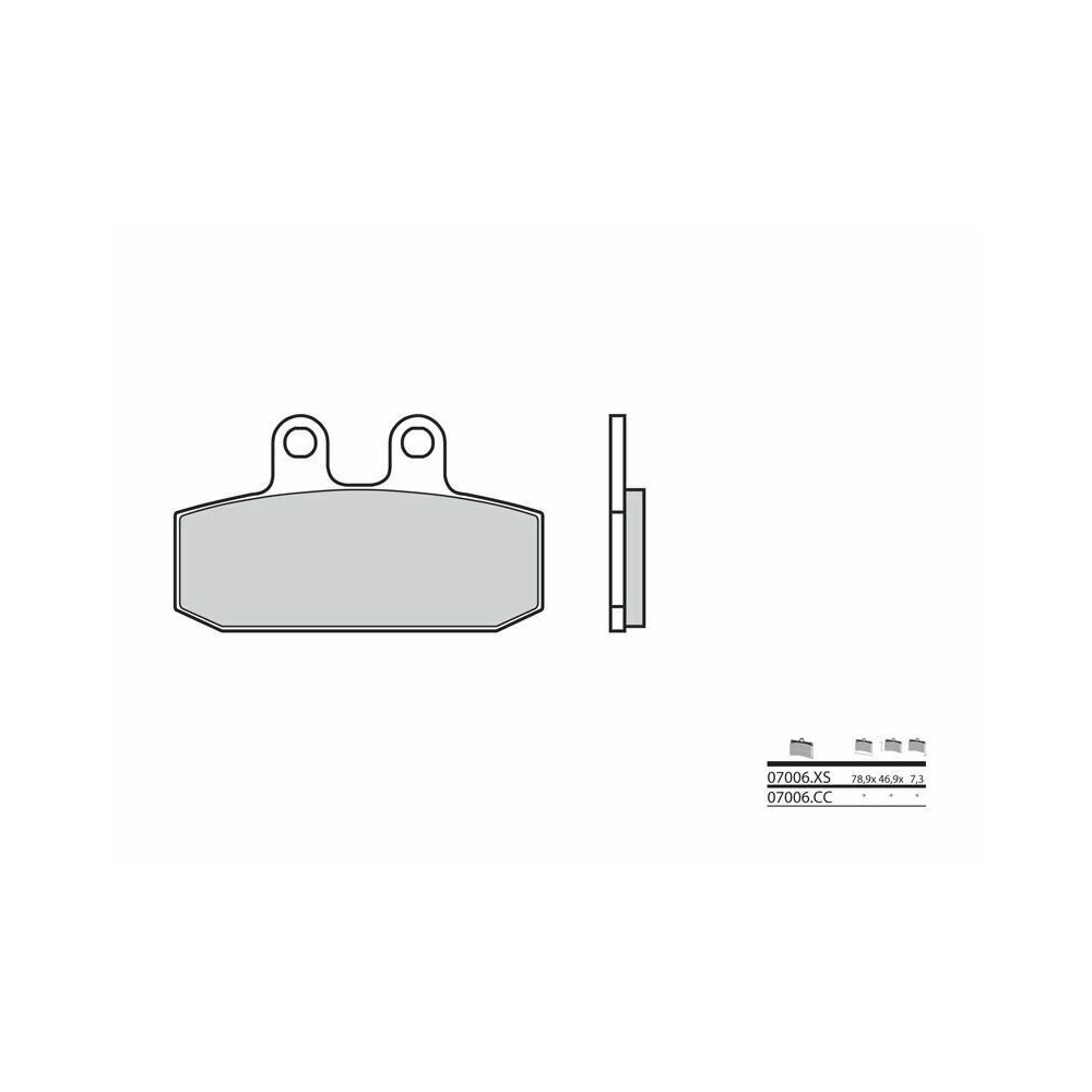 Plaquettes de frein BREMBO Scooter carbone céramique - 07006