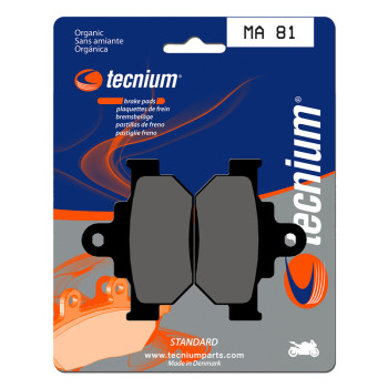 Plaquettes de frein TECNIUM route organique - MA81